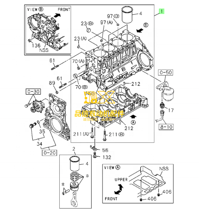 Genuine Original 4HK1 FRR FSR 8-98204528-0 8982045280 8982045281 8-98204528-1 Cylinder Block Asm