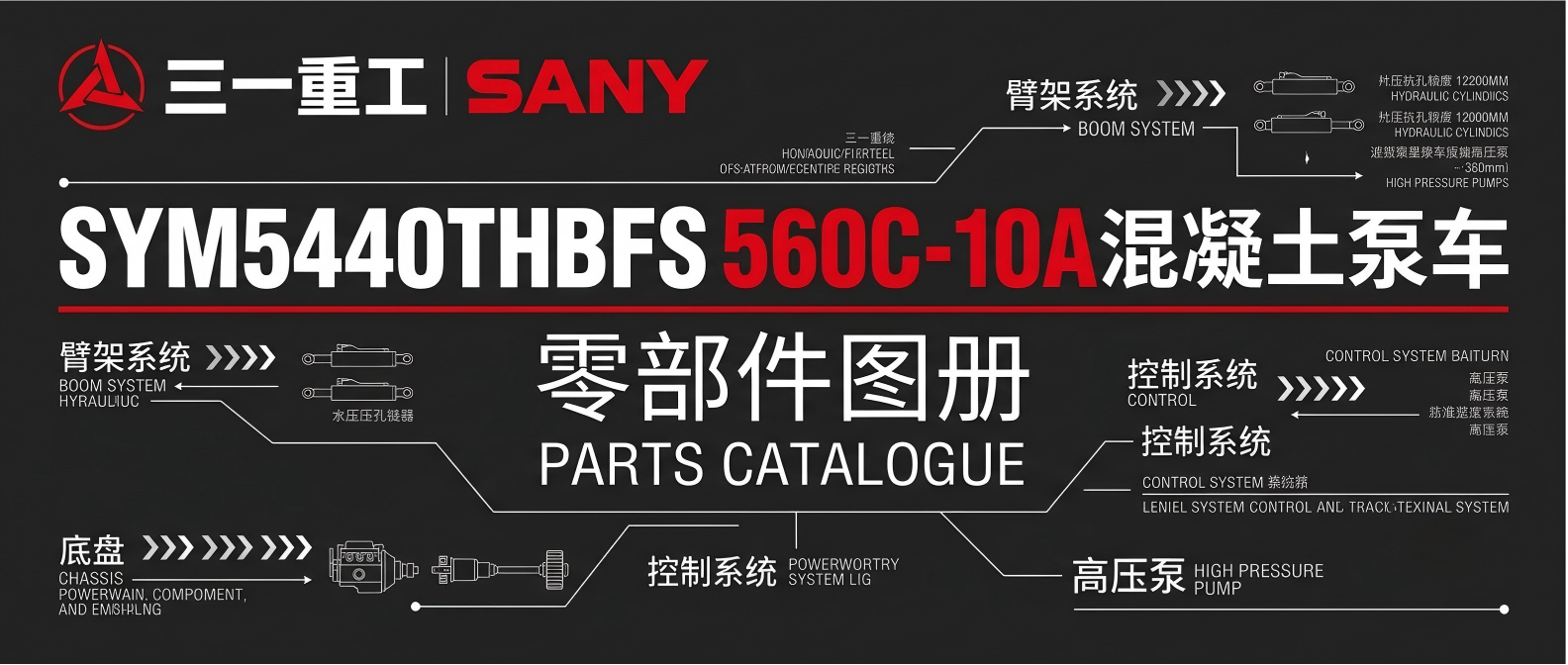 三一重工 SYM5440THBFS 560C-10A 混凝土泵车 原厂零部件图册 三一重工 SYM5440THBFS 560C-10A 混凝土泵车 原厂零部件图册