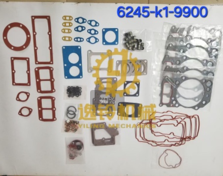Gasket Kit 6D170-3 SA6D170E SA6D170E-3A-7 Top Repair Kit 6241-K1-9900 Suitable for Komatsu Engine Repair Set