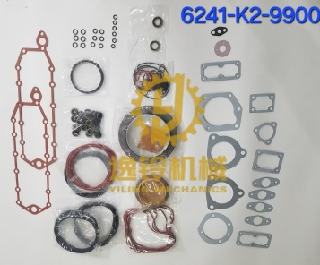 6D170 Engine Full Overhaul Gasket Kit 6162-K2-1302 6162-K1-1302 Compatible with Komatsu Excavator Engine Spare Parts