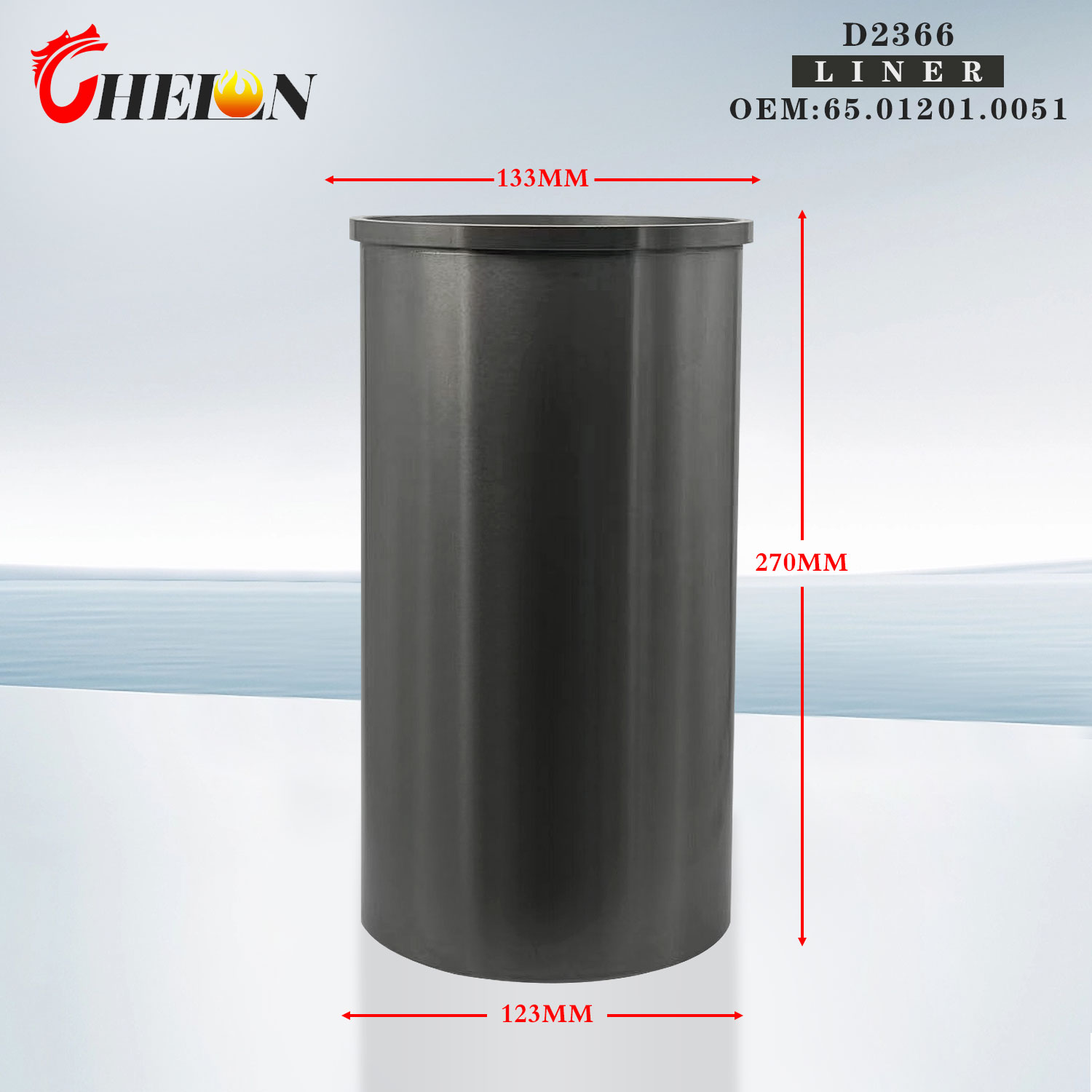 Excavator Engine Part 65.01201-0051A Liner Cylinder 65.01201-0051 DE12 D2366 Engine Cylinder Liner